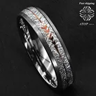 6 мм камень серый матовый купол вольфрамовое кольцо Серебряная розовая Золотая стрела ATOP ювелирные изделия