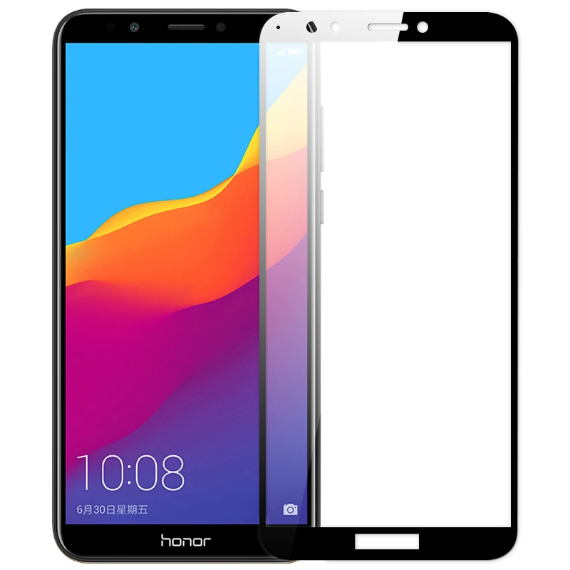 MAKAVO для huawei Honor 7C закаленное Стекло 2.5D полное покрытие Экран протектор Броня