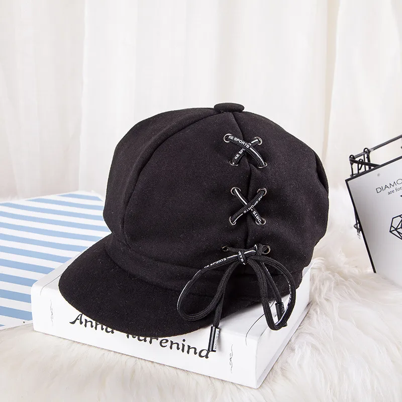 Осенне-зимний новый шерстяной Французский Берет для женщин элегантные шапки