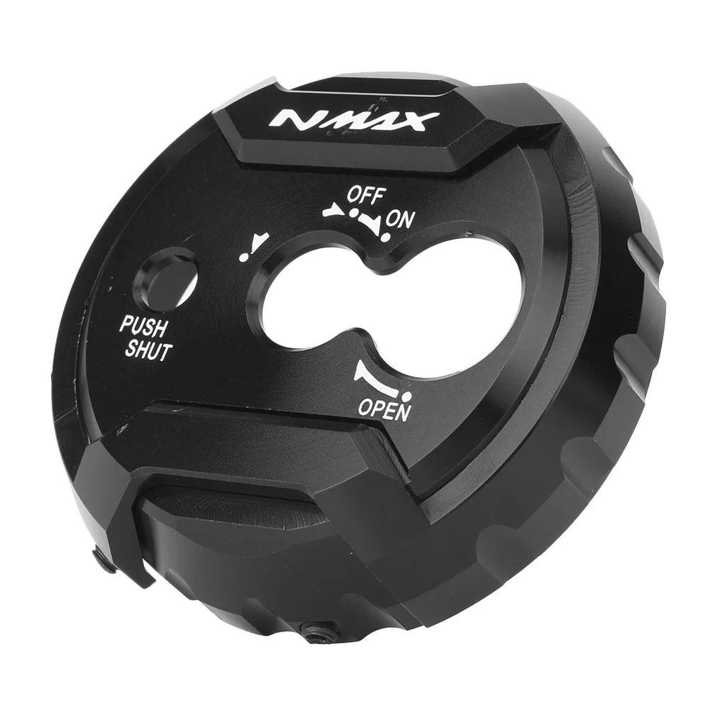 Black CNC алюминиевый ключ зажигания мотоцикла крышка стопор для Yamaha NMAX 155 Nmax155 - Цвет: Black