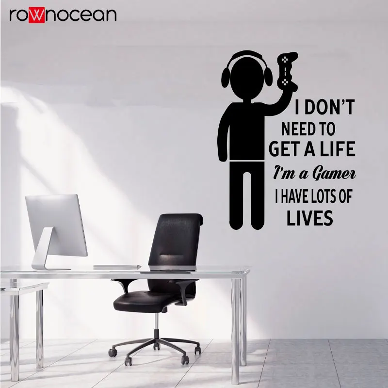 

Game Console Decal ,Gamer Wall Decal For Rooms, Doors Decoration Video Game Vinyl Sticker Boys Play Room Decoration 3092