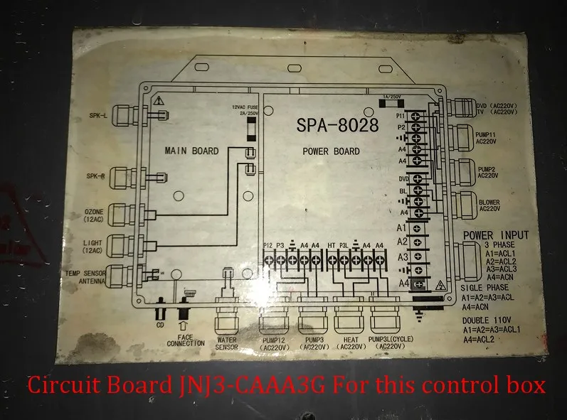 

JNJ hot tub spa-8028 controller low voltage circuit board JNJ3-CAAA3G