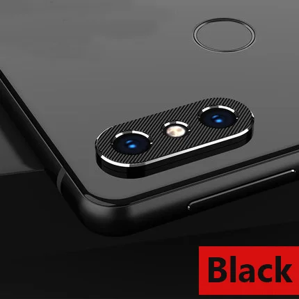 Black Алюминиевый кольцевой защитный чехол для задней камеры с полным покрытием для Xiaomi Mi8 Mi8 Lite Mix 3 2S MAX 3 защитная задняя крышка для объектива - Цвет: Black