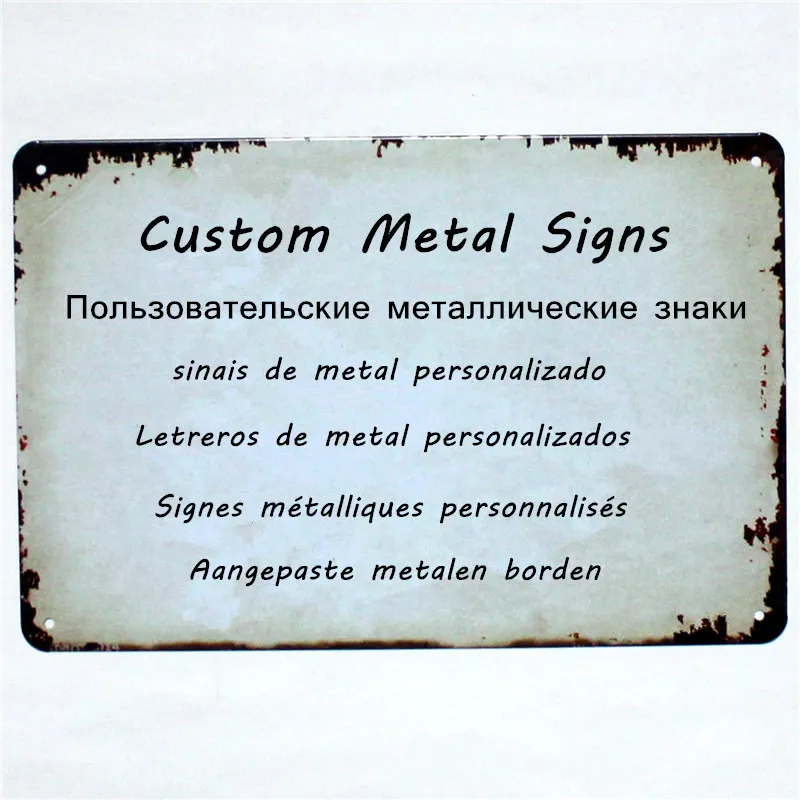 Plaques en métal personnalisé en étain  plaque rétro  affiche murale en fer personnalisée  Plaques