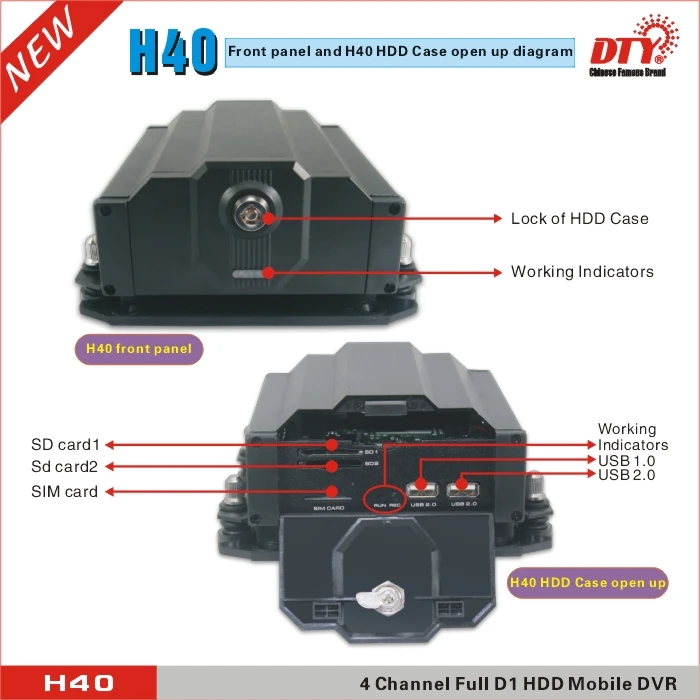 GPS PAL NTSC wifi мобильный автомобильный видеорегистратор 3G avtech DVR h40 (GPS + 3G)|dvr 3g|dvr mobile 3gdvr