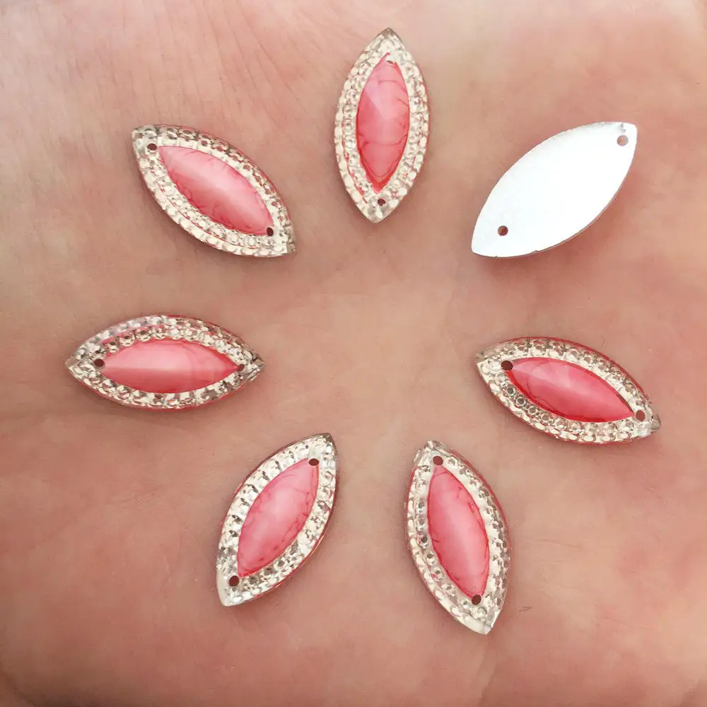 DIY 30 шт. 9 мм * 18 полимерные конские глазки плоские для альбома ювелирные