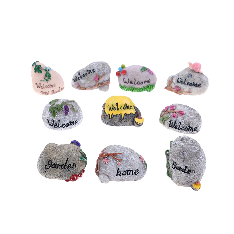 Печать добро пожаловать Красочные Каменные Украшения Дома для дома Сказочный