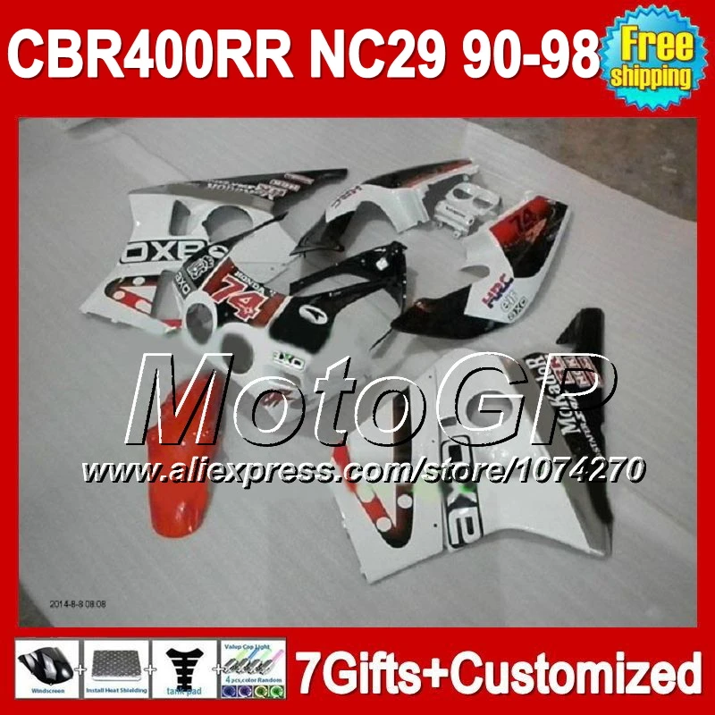 7 подарки для HONDA CBR400RR NC29 95-98 CBR400 RR 6P9 цб рф 400RR красный белый 95 96 97 98 1995 1996 1997 1998