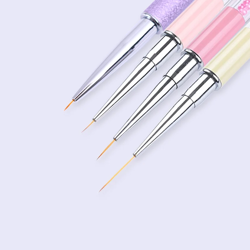 1 шт. Цветная кисть для подводки ногтей с шапкой ручка из бисера 5 20 мм УФ гель