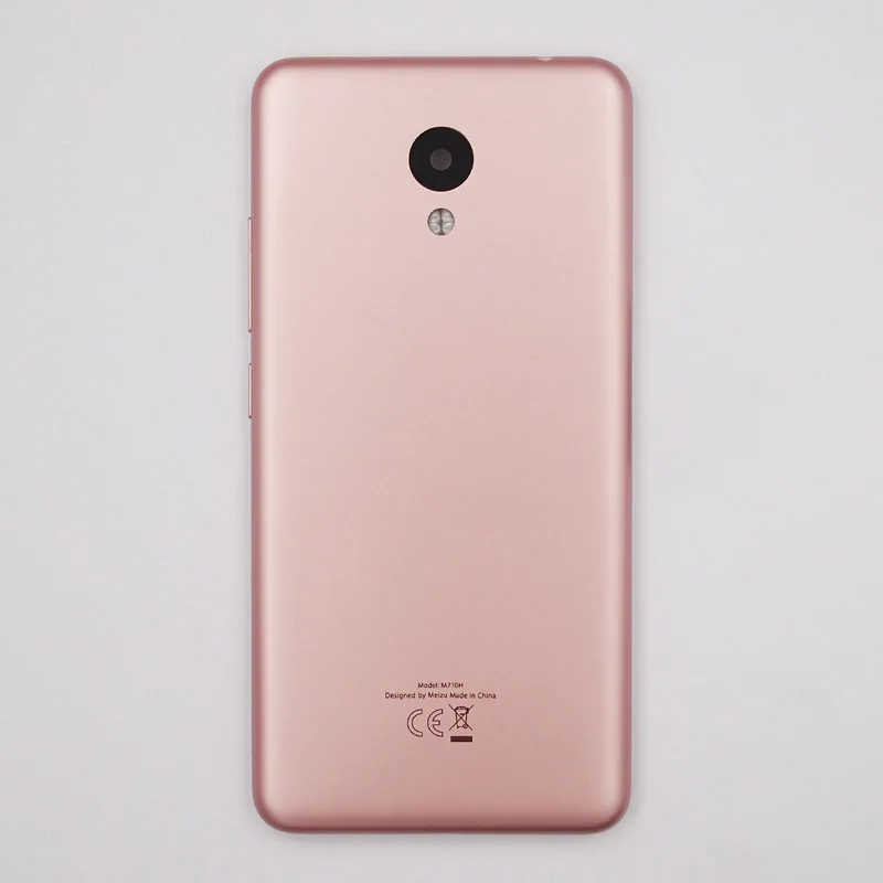 Розовый BaanSam батарейный чехол на заднюю крышку корпуса для MEIZU M5C M710H 5 дюймов с объективом камеры+ Кнопки громкости - Цвет: Розовый