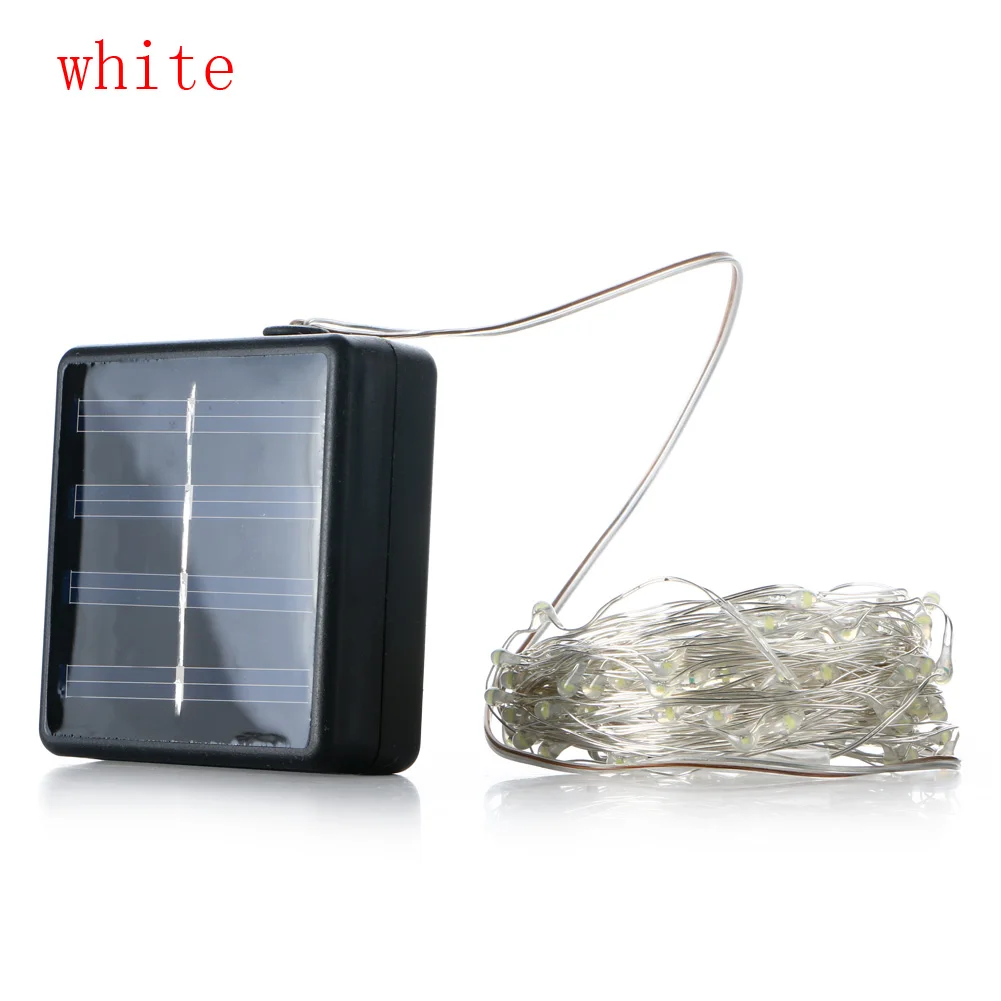 Высокое качество 3 вида цветов 100LED наружная Водонепроницаемая Солнечная энергия
