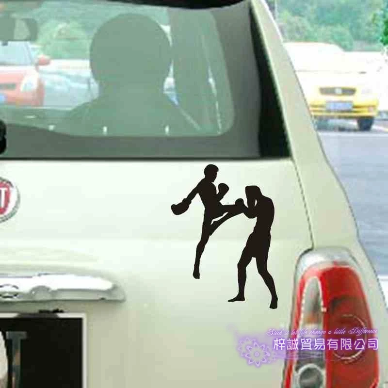 Muay Thai Kickboxing Club Sticker Boxer Car Decal Free Combat Vinyl Striker Wall Decor Mixed Martial Arts MMA Decals | Дом и сад