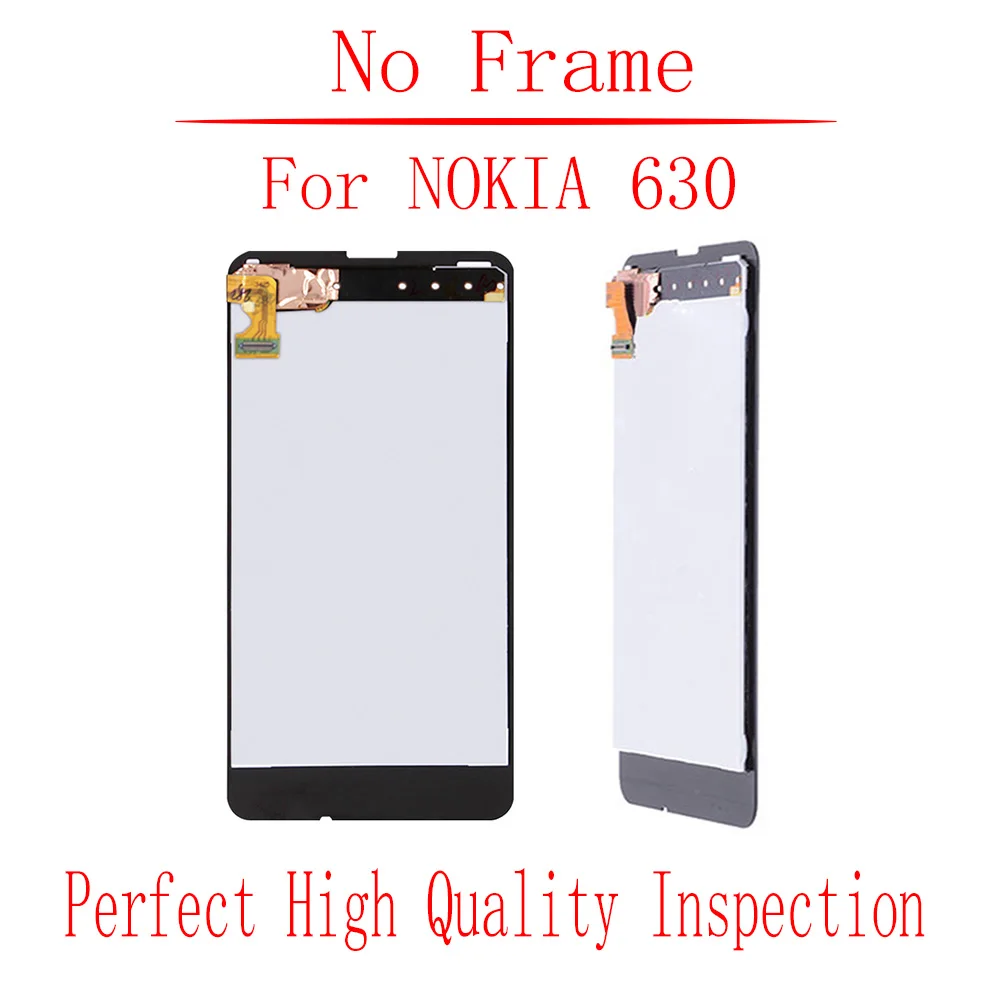 4 5 &quotоригинальный для NOKIA Lumia 630 ЖК-дисплей с сенсорным экраном рамкой дигитайзер