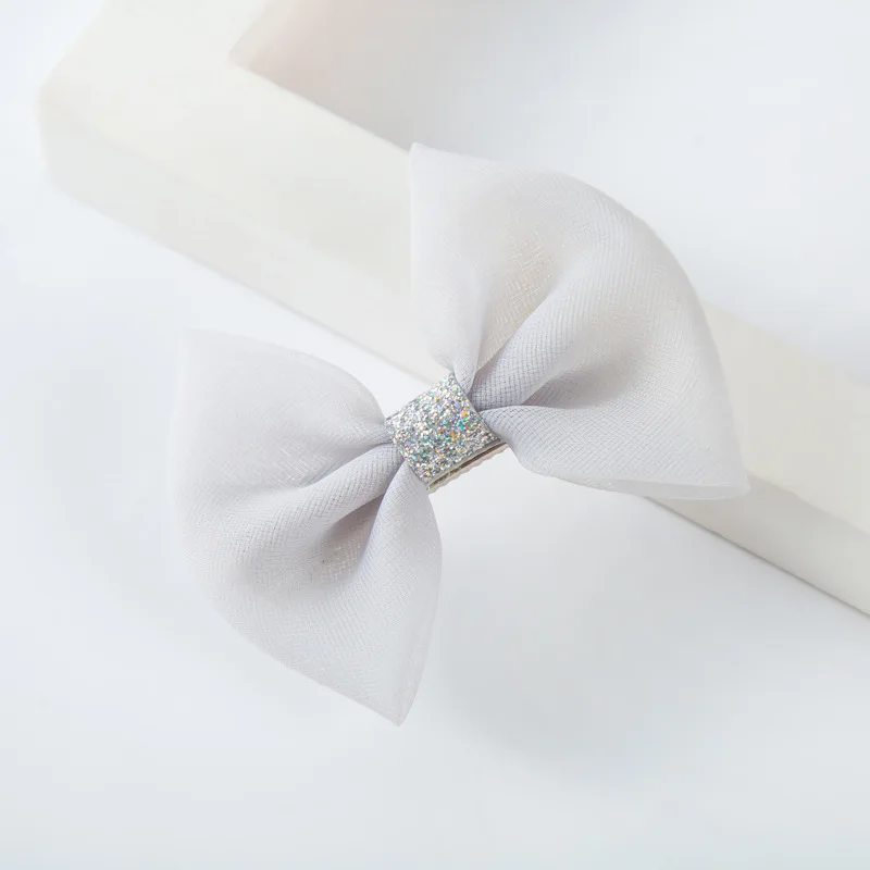 Модные милые корейские заколки для волос из органзы бутик 20 шт. однотонные