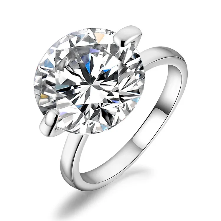 LCEOL обручальные кольца классической 2 контактный сверкающие Косынка большой 4