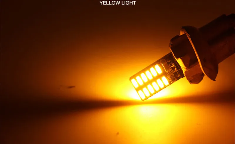 Yellow 2 шт. T10 24smd светодиодный свет лампы автомобилей CANBUS Нет Ошибка 12V супер яркий габаритные лампы белый/розовый/желтый/лед-синий/розовый/синий/красный - Испускаемый цвет: Yellow