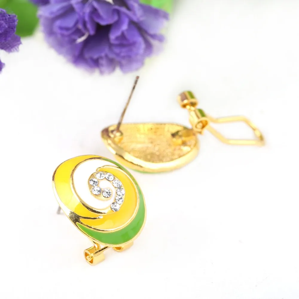 EVBEA 2016 New Design Fashion Cartoon Yellow Earring 100% Handmade Nine Crystal Earrings For Women | Украшения и аксессуары