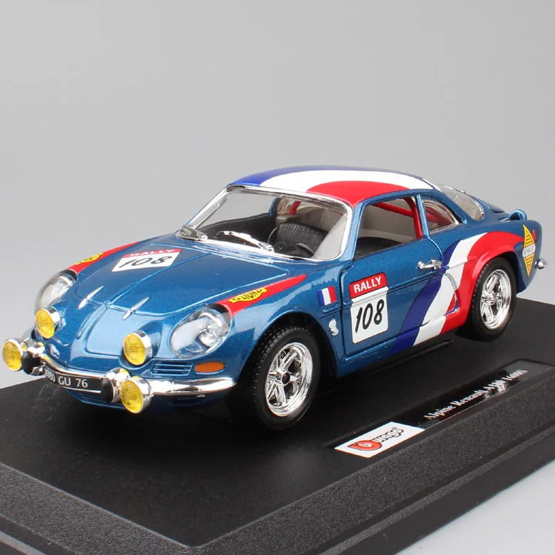 1:24 Масштаб RENAULT Alpine A110 1600 S ралли Гоночная машина № 108 литье wrc модели и автомобили авто автомобили игрушки реплики для детей