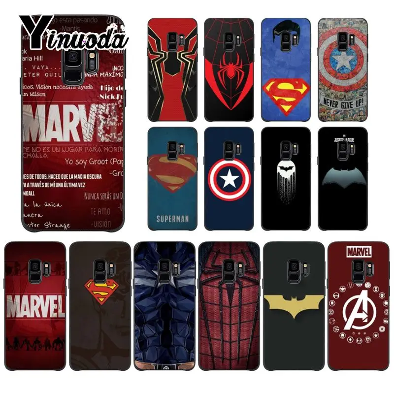 Модный дизайнерский чехол с логотипом Yinuoda Marvel Супермен Человек-паук Бэтмен