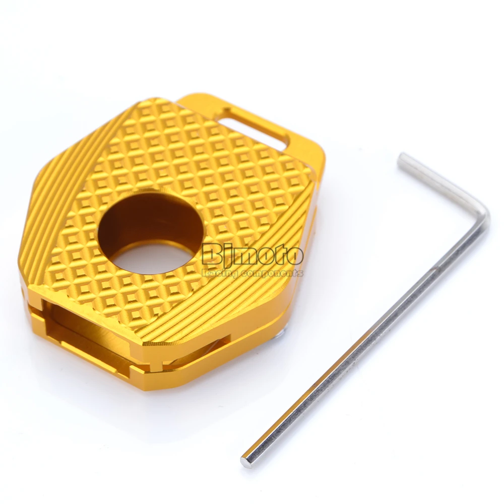 Gold BJMOTO аксессуары для мотоциклов для Honda CB400 VTEC CBR 600RR CBR 1000RR CBR 900RR CB1000 Moto CNC чехол для ключей в виде ракушки брелок - Цвет: Gold