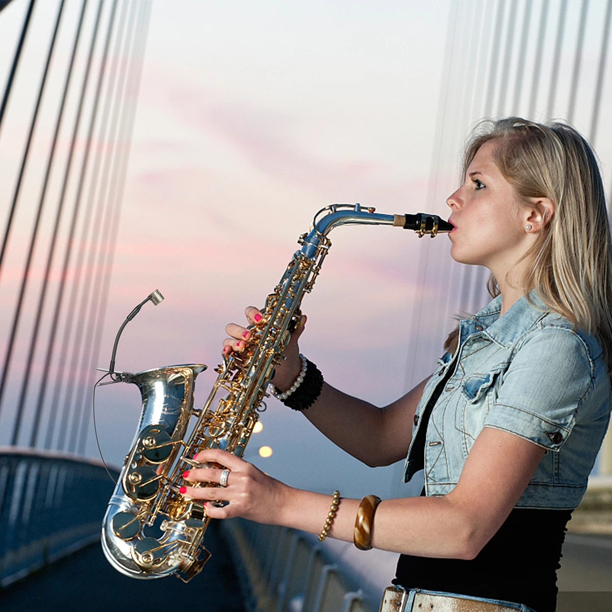 KIMAFUN профессиональный конденсаторный саксофонный микрофон труба sax gooseneck музыкальный инструмент микрофоны для сцены