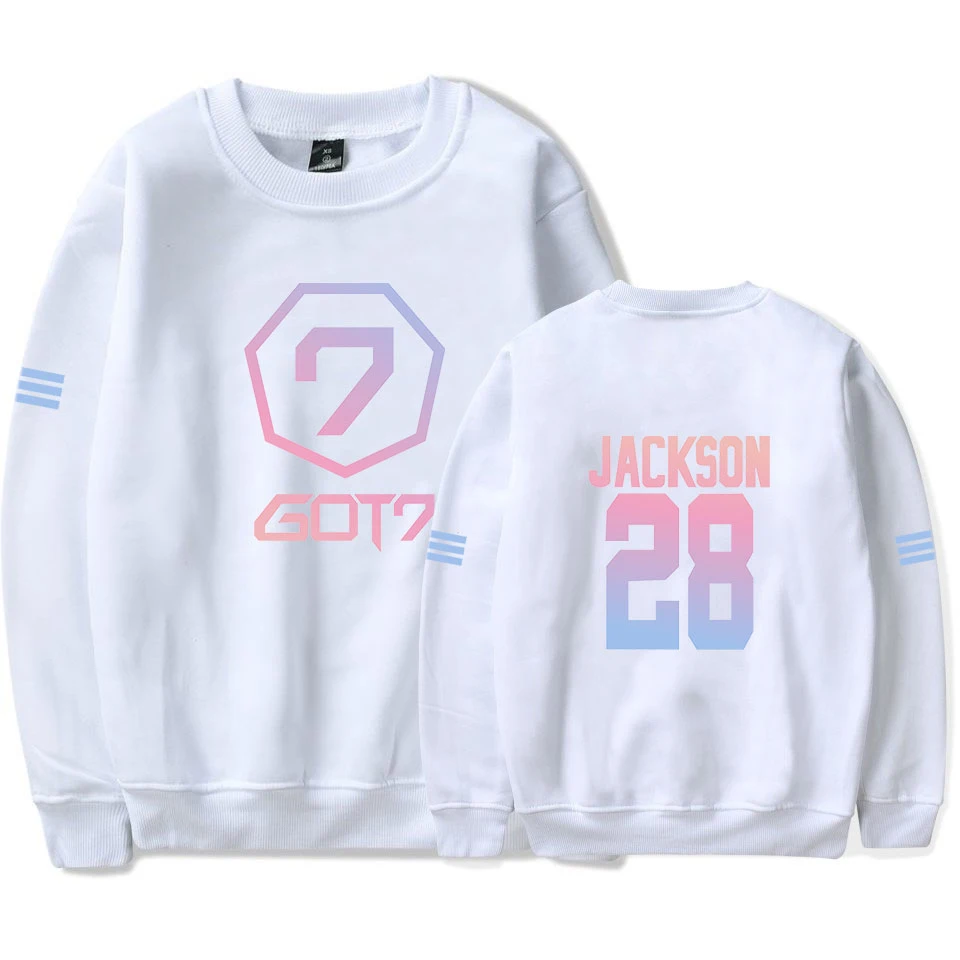 Толстовка GOT7 с длинным рукавом и принтом в стиле хип хоп GOT7|Мужские толстовки