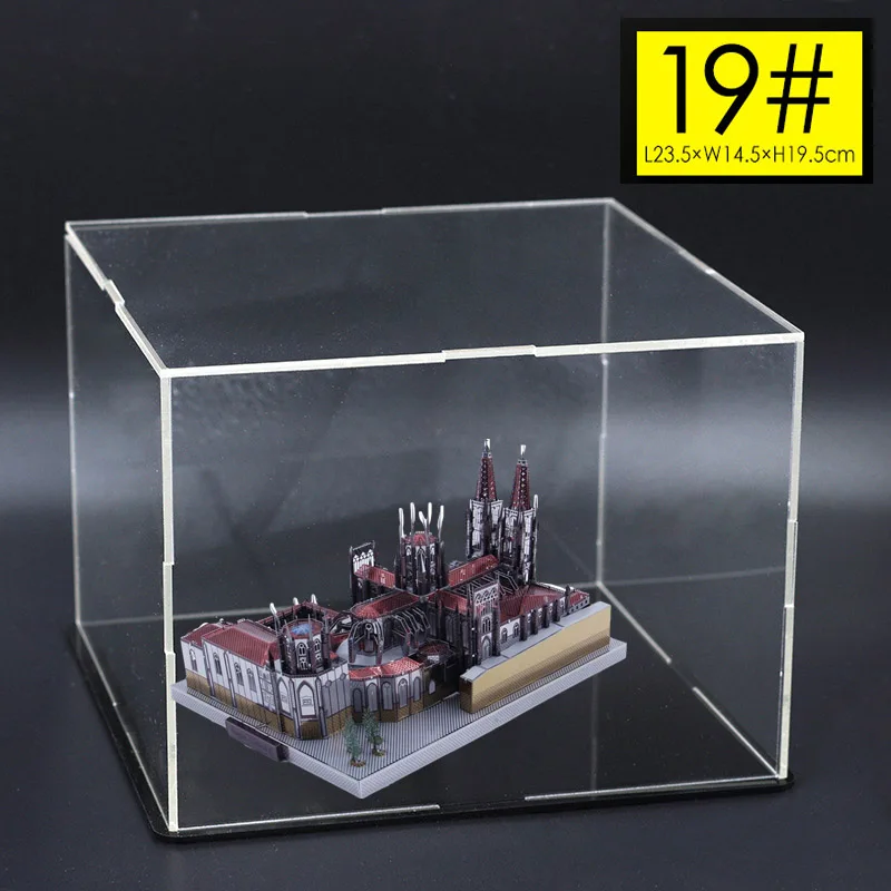 Microworld 3D металлическая головоломка бурго собора, строительная модель, сделай сам, лазерная резка, головоломка, подарок для взрослых, развивающие игрушки, декор для рабочего стола - Цвет: model with box