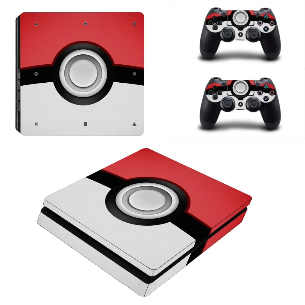 Наклейка для PS4 Slim Skin Playstaion 4 консоли наклейки + 2 шт контроллер защитные