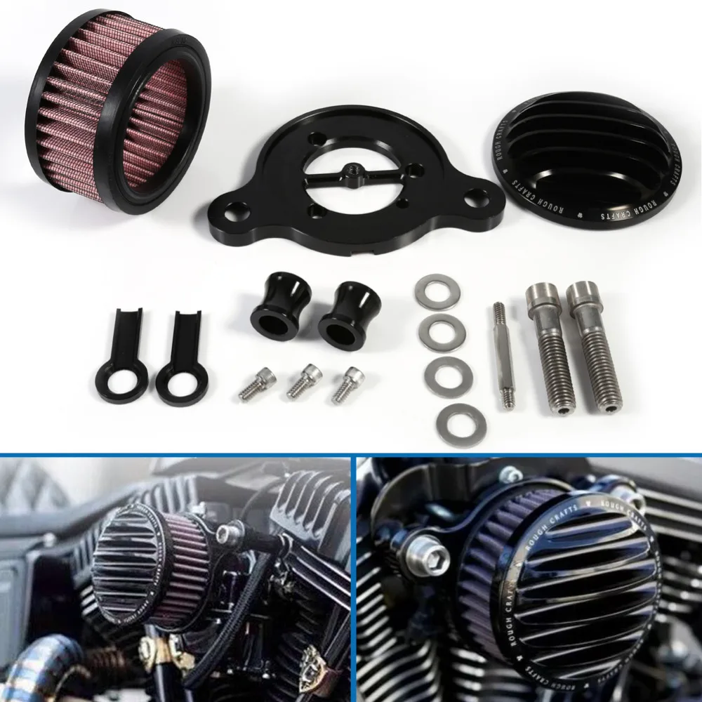 Воздухоочиститель система впускного фильтра Комплект для Harley Sportster XL883 XL1200 2004-2015