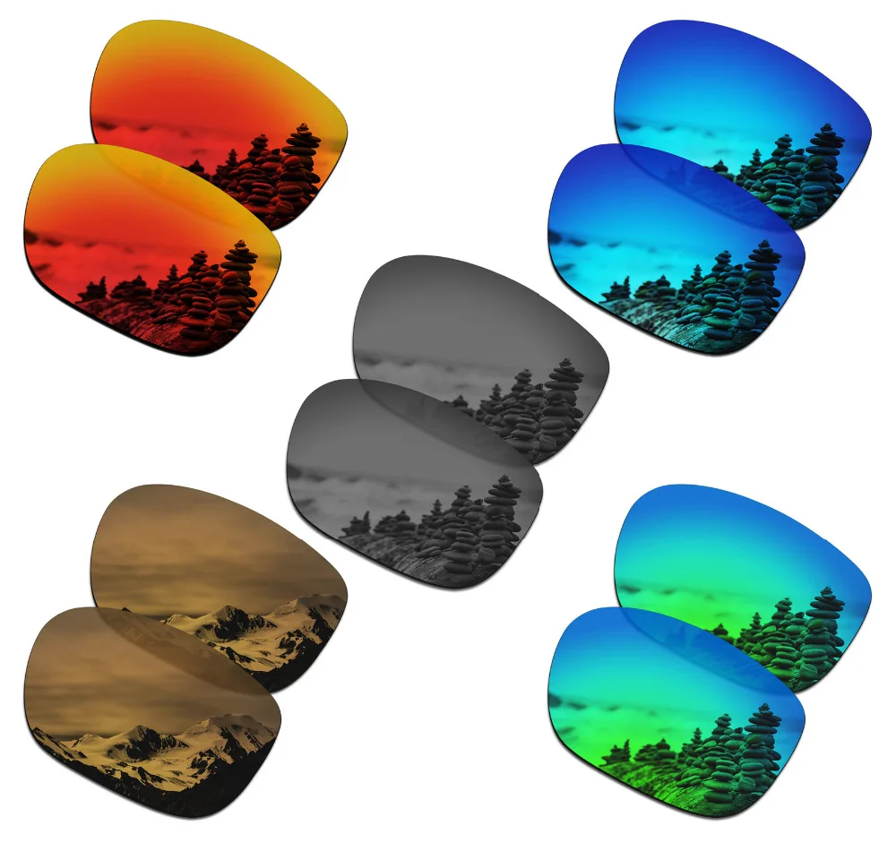

SmartVLT 5 Pairs Polarized Sunglasses Replacement Lenses for Oakley LBD - 5 Colors