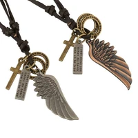 vintage men necklace male wing pendant jewelry chain for collar long cord
