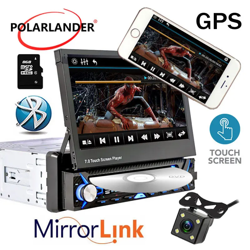 7 &quotавтомобиль радио Сенсорный экран DVD/MP3/FM/USB стерео MP5 Player Поддержка Wi Fi gps