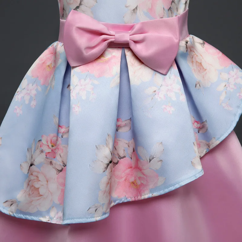 Коллекция 2018 года весенне-летнее платье для девочек детское с принтом маятника