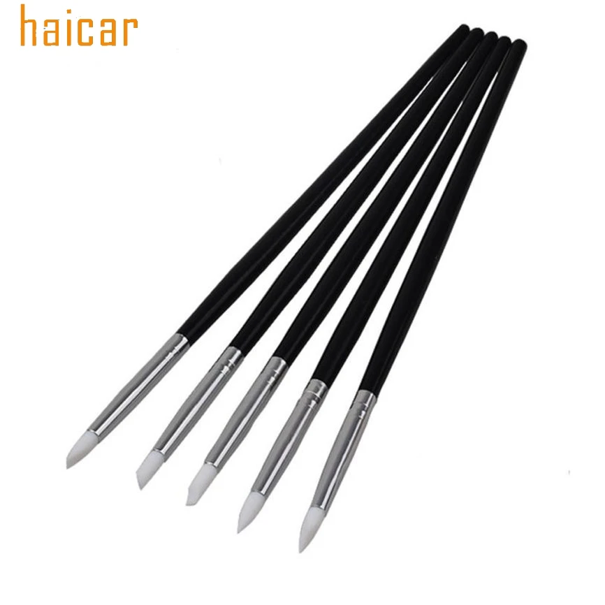 5 шт. Силиконовые кисти для дизайна ногтей 161130|nail polish tools|nail art brushnail design brush |