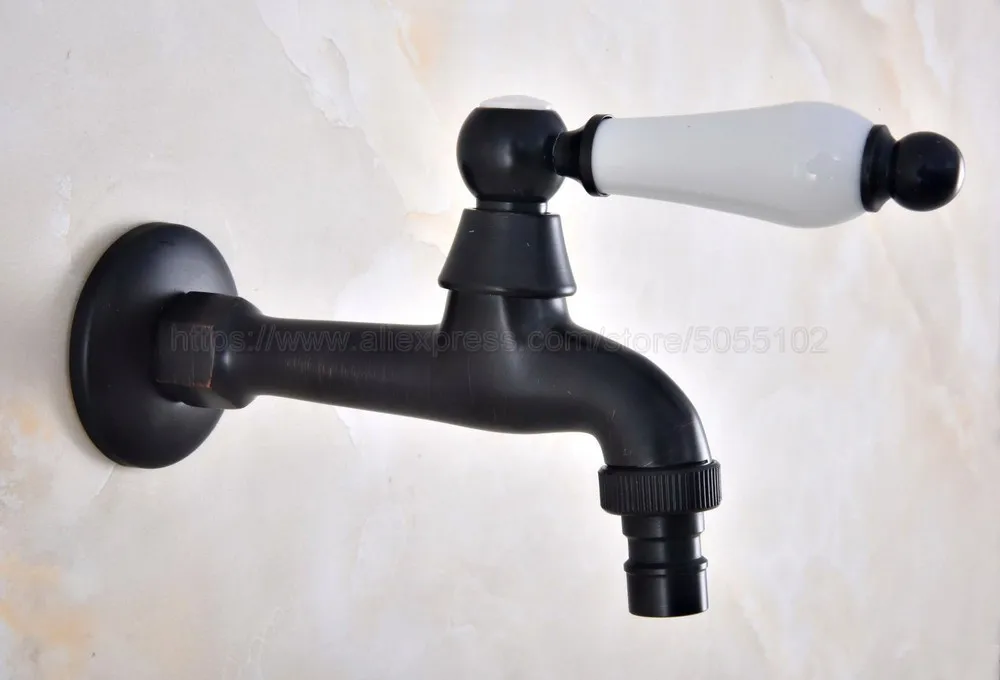 Ванная комната черный одиночный холодный кран настенная стиральная машина