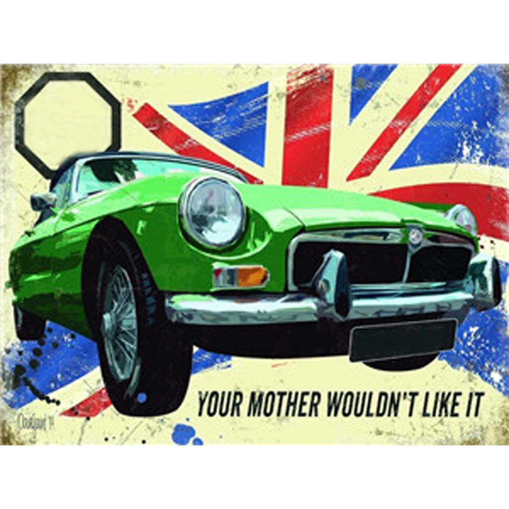 Автомобильная металлическая пластина с винтажным рисунком оловянные знаки