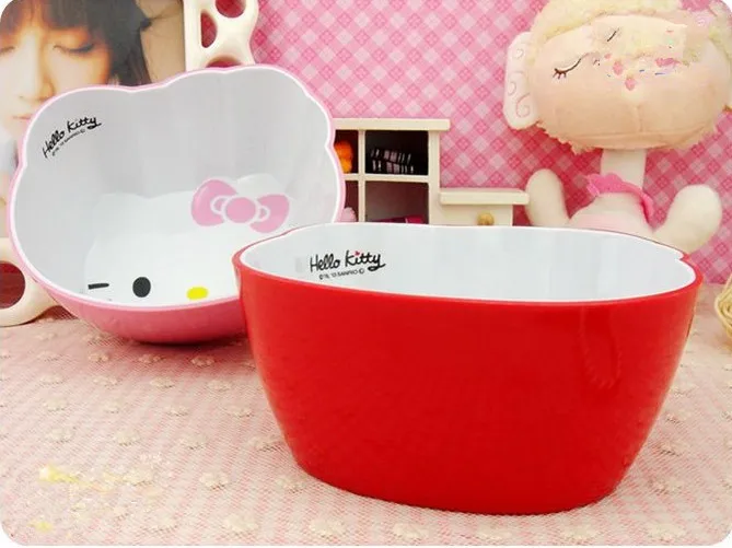 2016 Детский подарок милый мультяшный Hello Kitty детский набор посуды суп практичная