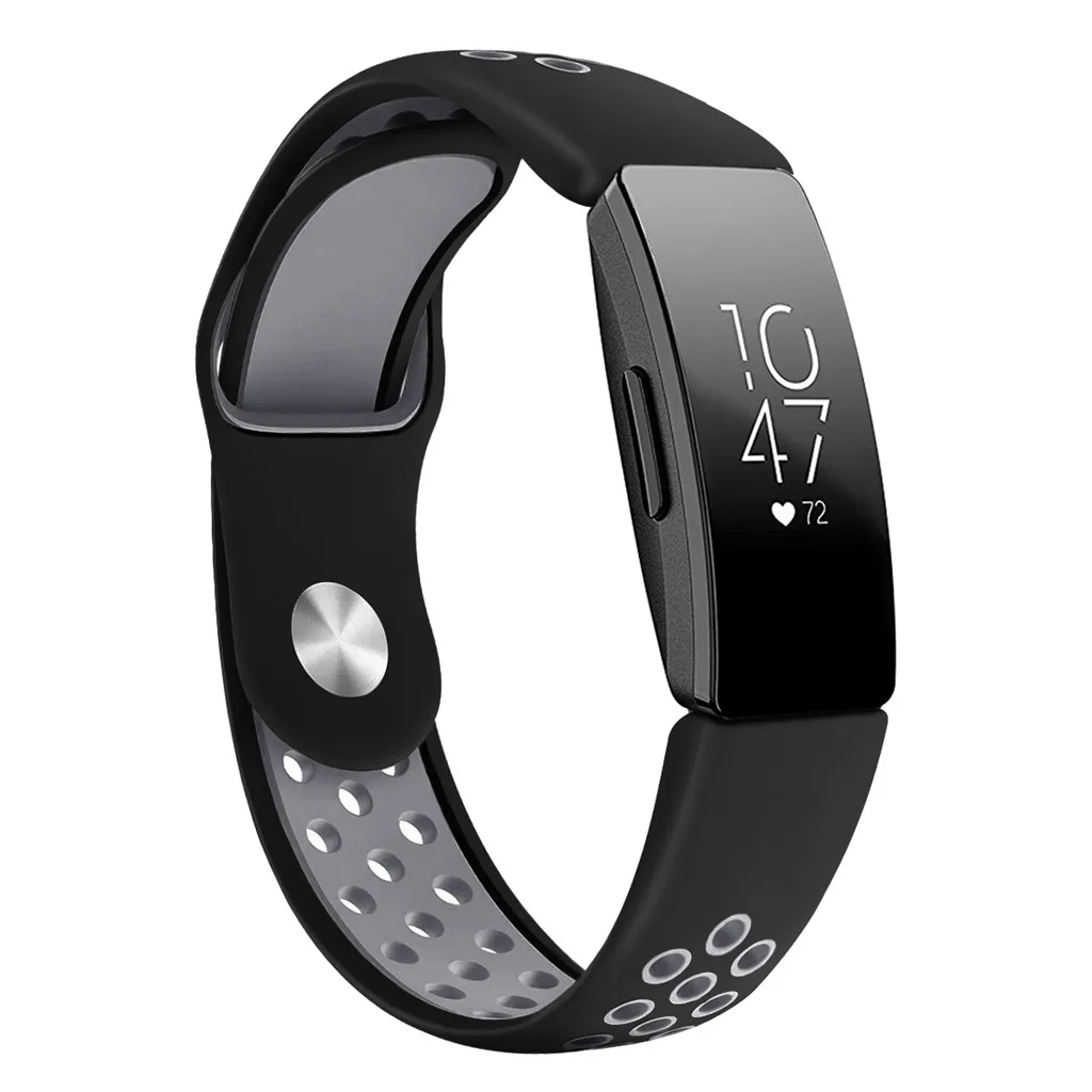 Двойной цвет силиконовый ремешок для Fitbit Inspire HR умный Браслет Inspire дышащие силиконовые аксессуары
