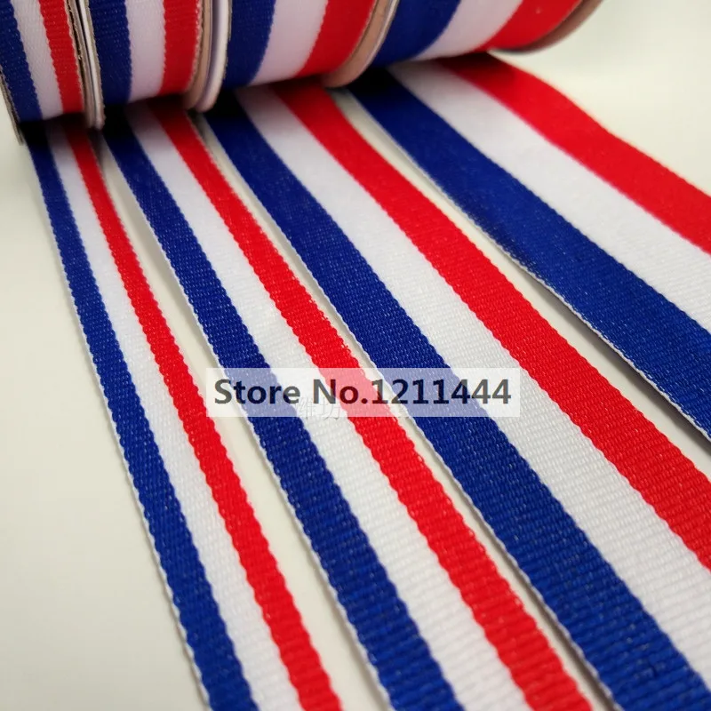 25 ярдов/рулон синий белый красный Французский цветок из корсажной ленты букет