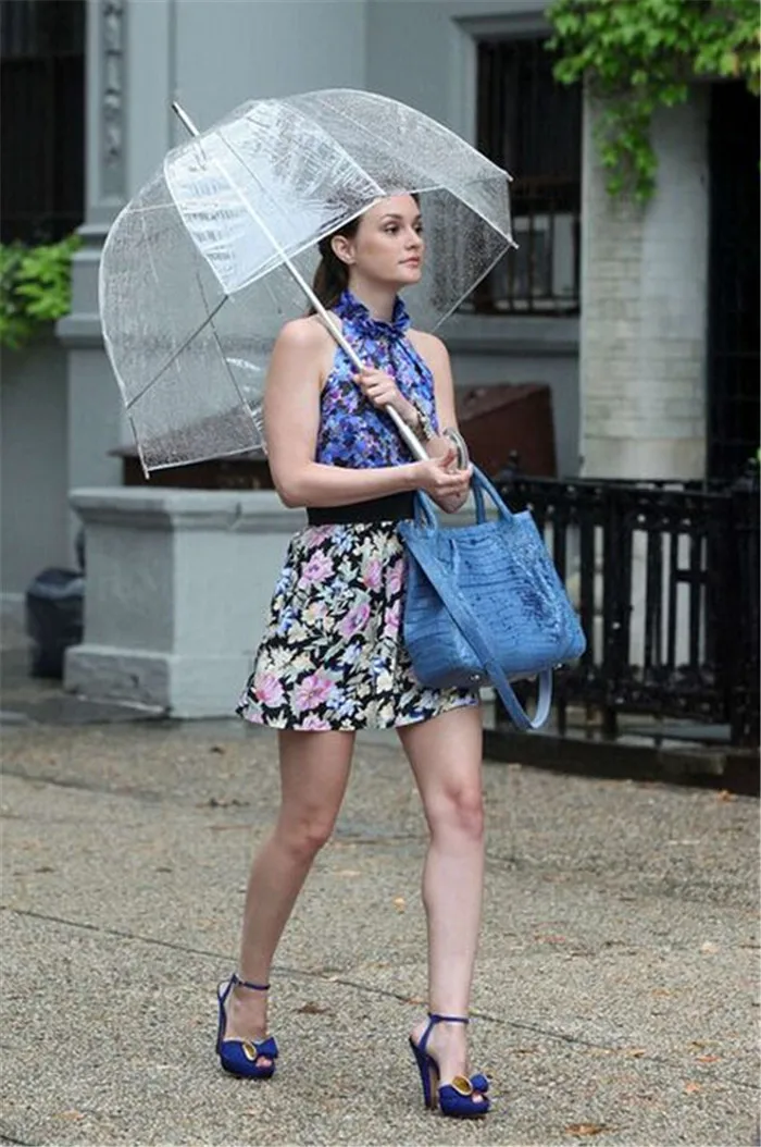

30pcs/lot Thickening bordered transparent bubble long handled apollo umbrella