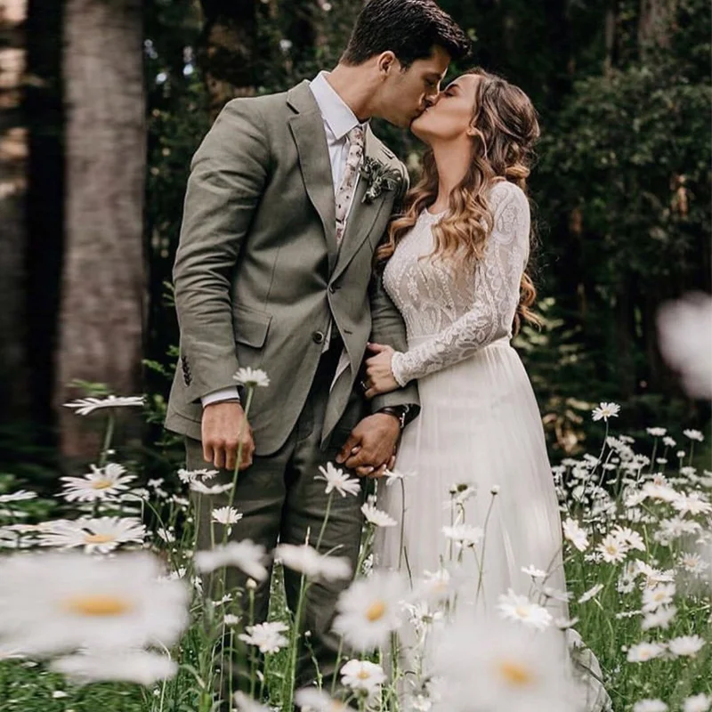 Vestido de noiva белые кружевные свадебные платья цвета слоновой кости 2020 сексуальное