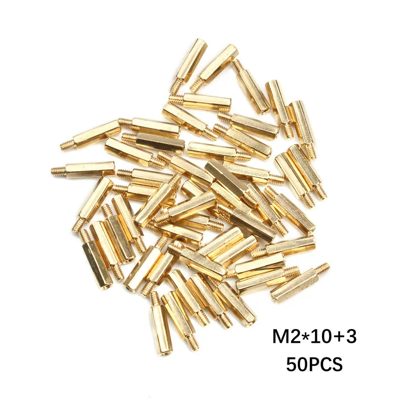 50 шт./компл. M2 * 4/6/8/10 мм + 3 болты с шестигранной головкой латунь расстояние винты