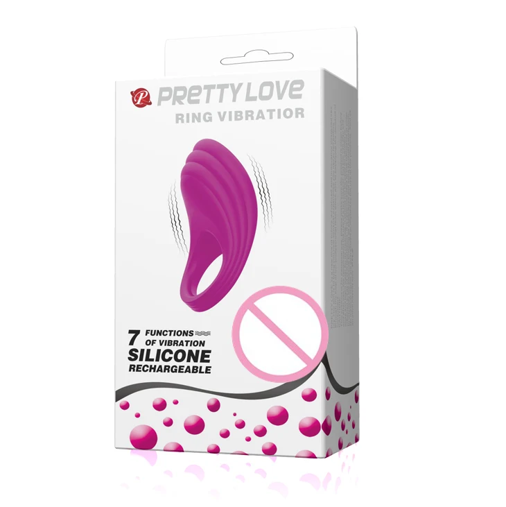 Pretty Love USB перезаряжаемое 7 скоростное вибрирующее кольцо на пенис Силиконовое для