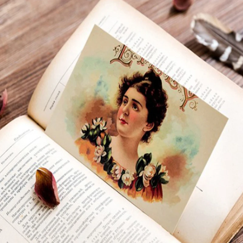 4 предмета в партии пожилого возраста Ретро метки поздравительных открытках