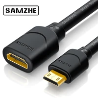 samzhe 1080p minihdmi to hdmi compatible female to male 0 3m for computer extension to laptop camera projector data transmission