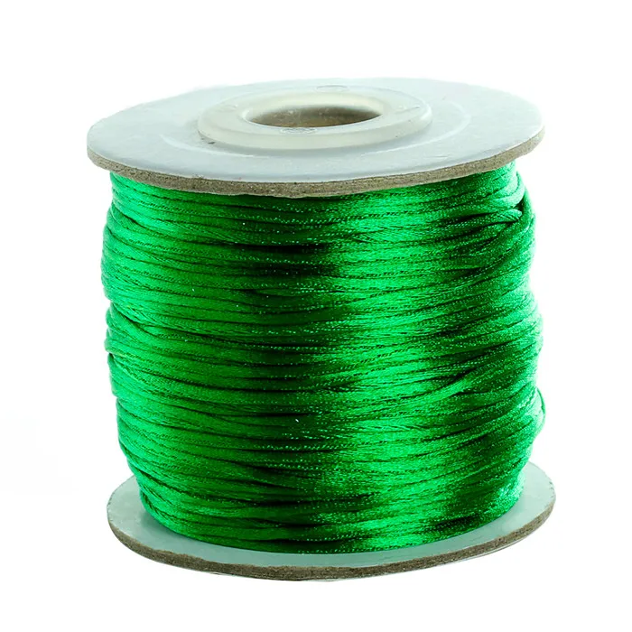 Green Ckysee 80 ярдов/партия 1,5 мм Многоцветный Нейлон Китайский шелк Шелковый узел макраме шнур из бисера Плетеный провод Diy ювелирных изделий - Цвет: Green
