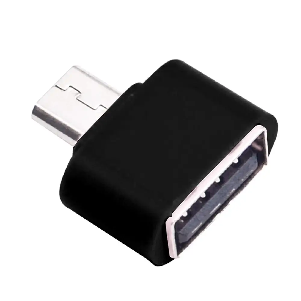 Черный Удобный прочный мини микро USB к USB OTG адаптер конвертер для Android смартфона OTG адаптер для Android телефона - Цвет: Черный