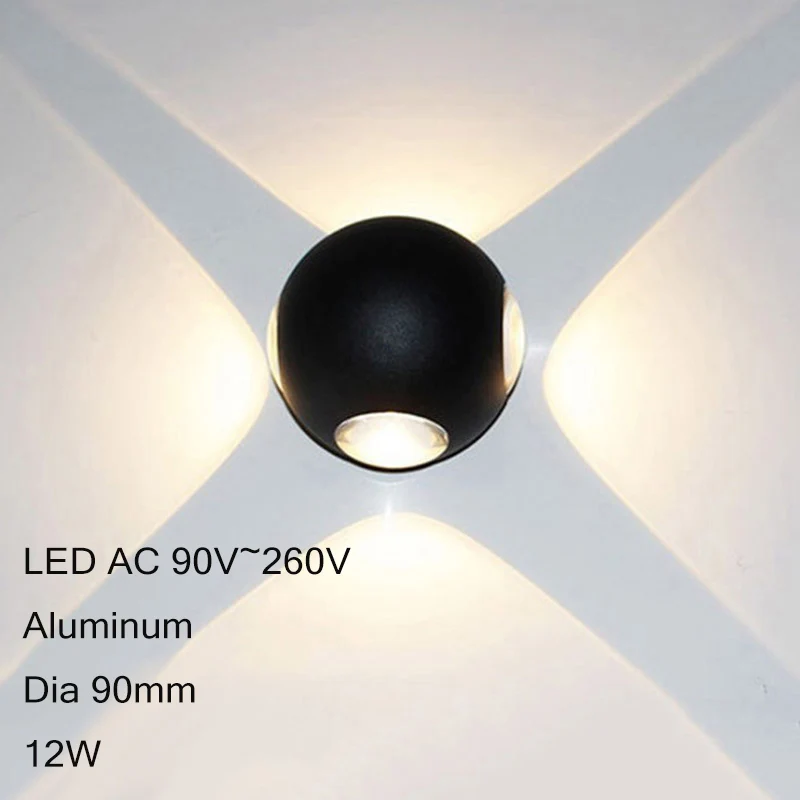 Краткая светодиодная Водонепроницаемая комнатная настенная лампа современный