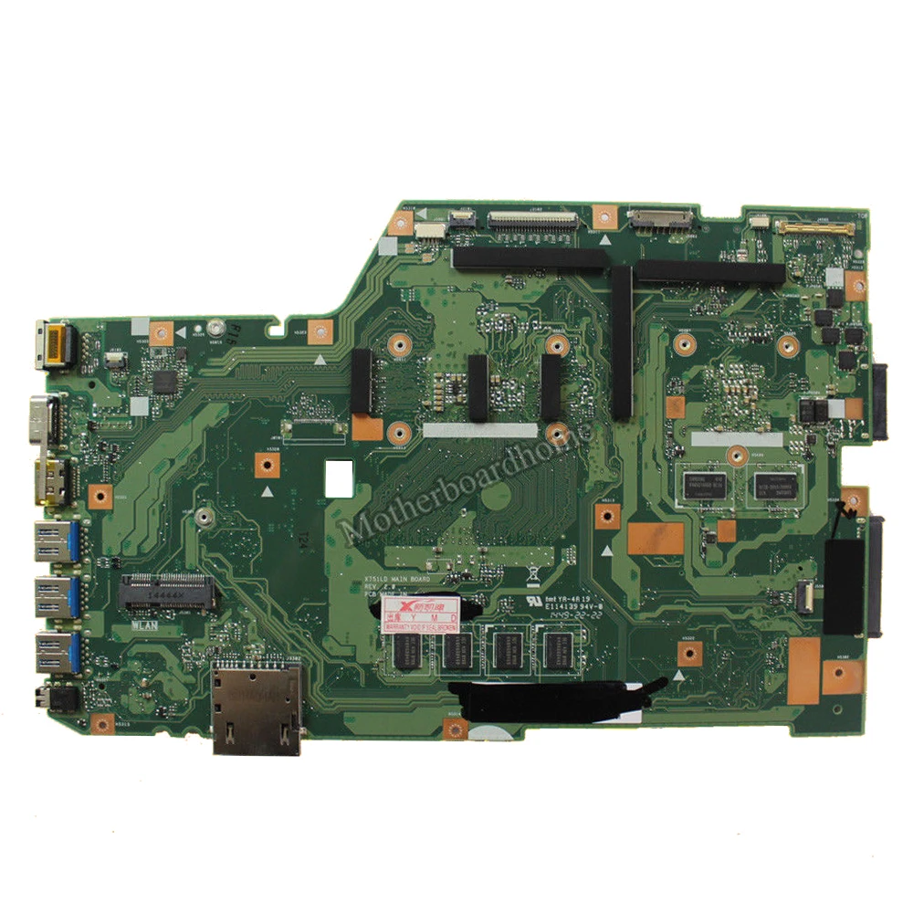 X751LD материнская плата i5 4 Гб GT820M 2 ГБ для For Asus X751L X751LN K751L ноутбука | Компьютеры и