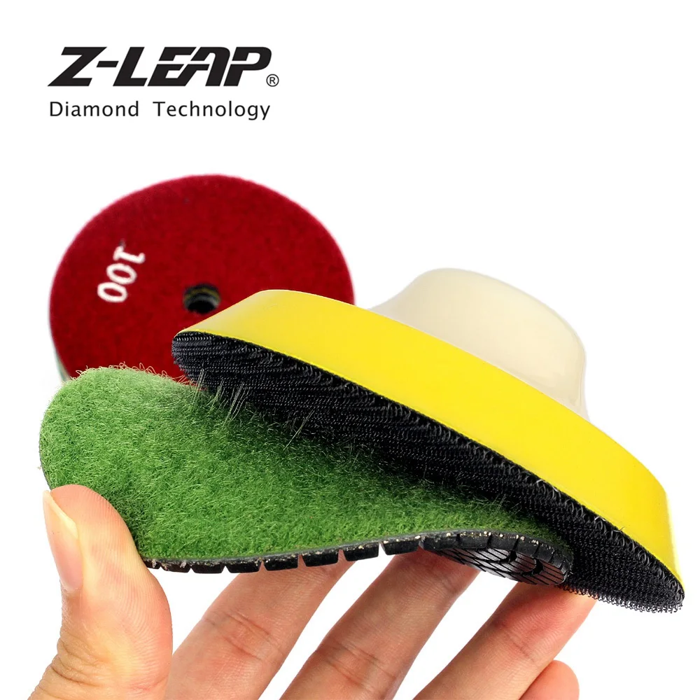 Z LEAP 4 дюйма 7 шт. Алмазный полировальный диск и 1 губчатая подкладка абразивный